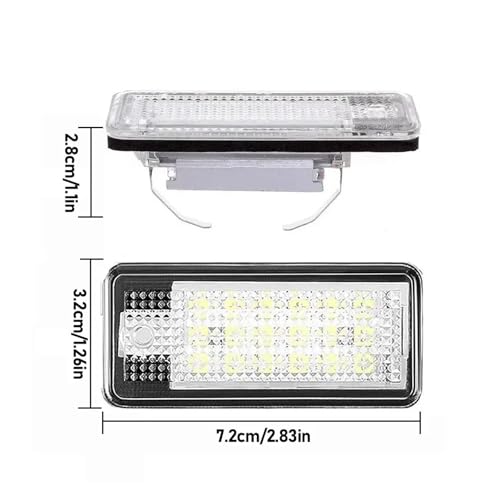 Luz de matrícula para A8 S8 sustitución de bombilla fundida sin error en panel 7