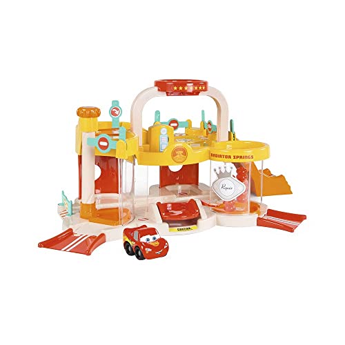 Smoby- Vroom Planet Cars Garage con 1 Auto The