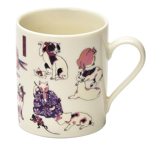 �R�����Z���� �u Kuniyoshi �̐썑�F Ukiyo-e ���Ƃ��s�̓� �v �}�O�J�b�v �R�b�v ��330ml �� �����G �L Cat Art ���{�� EDN-01