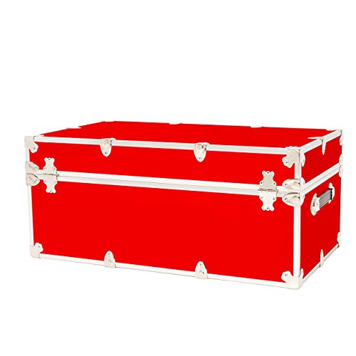 Cueca Rhino com porta-malas e estojo grande com rodas, 81,28 cm x 45,72 cm x 35,56 cm Vermelho