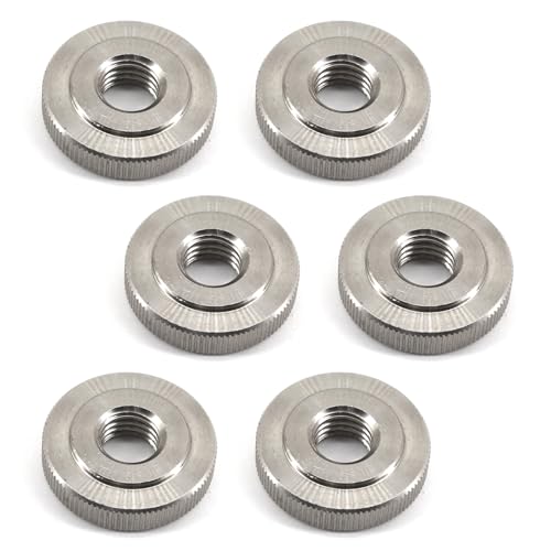 Lot de 6 écrous moletés ronds M10 en acier inoxydable 304 avec filetage métrique - Boutons à vis à main - Écrous de réglage pour pièces d'imprimante 3D