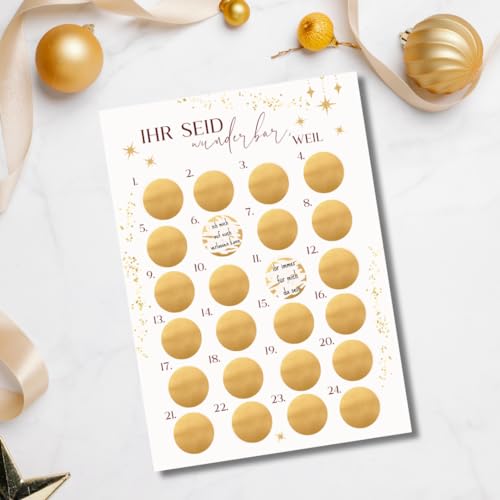 DIY Adventskalender mit Rubbelfeldern I für Frauen, Männer, Paare,...