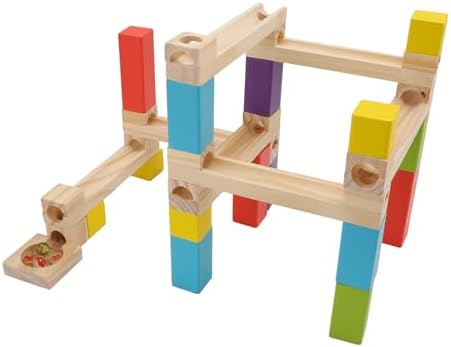 Juguete de Construcción de Carreras de Mármol de Madera, Creativi...