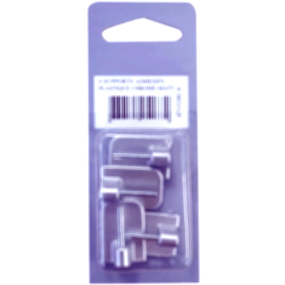 Adhesive Hooks Aluminium Grey for Extendable Curtain Poles