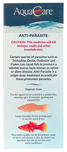 AquaCare Anti-Parasite 100ml - Fish Treatment for Tropical & Coldwater Aquariums - 100ml, 100g - Treat & Prevent Fish Diseases Caused by Protozoan Parasites - Image 2