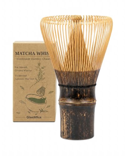 GleeNflux Matcha Whisk (Chasen), 100-Prong Purple Bamboo, Handmade
