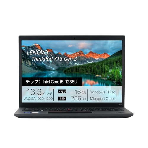 �y�����ςݕi�z Lenovo ThinkPad X13 Gen 3, i5-1235U, �������[16GB, SSD256GB, 13.3�C���`, 1920x1200 WUXGA, WIFI, BLUETOOTH, �J���� IR Windows Hello