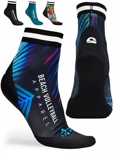 Calzari Beach Volley Protettive in Neoprene - Calzari Neoprene e da Donna - Calzini Beach Volley Calzari Beach da Spiaggia da Beach Volley (Palm Blue,45-48)
