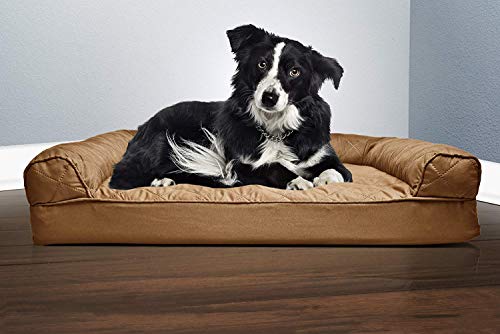 image for Furhaven Orthopedic Dog Bed for Large/Medium Dogs w/ Removable Bolster