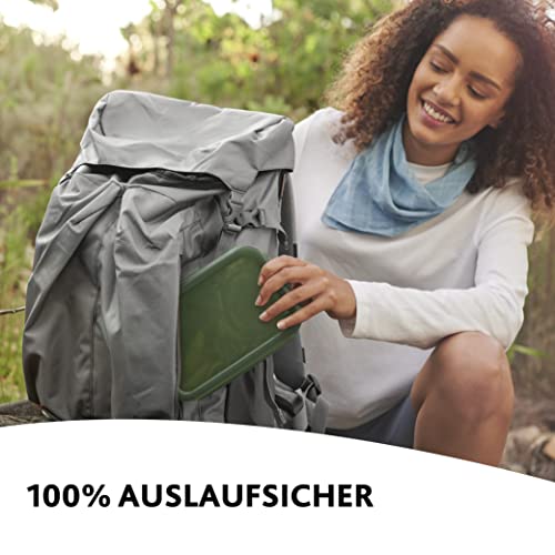 Emsa N11702 Clip & Close Eco Frischhaltedose | 0,8 Liter | rechteckig | 100% dicht/hygienisch/unbedenklich | mikrowellentauglich | gefriergeeignet | BPA-frei | made in Germany | Grün