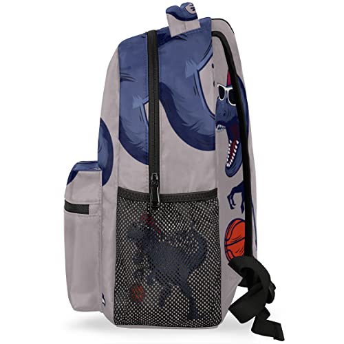 Mochilas de baloncesto con dinosaurios y compartimento de portátil 5