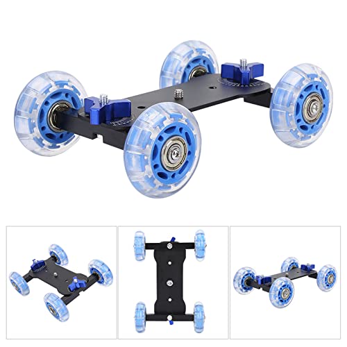 Image of GLOGLOW Camera Dolly Roller, Aluminium Mini Slider for DSLR Cameras, Smooth Movement, Portable Photography Tool for Creative ing
