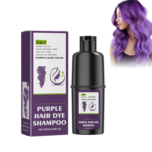 Champú Tinte Morado, Coloración Violeta Intensa Con Reflejos Aterciopelados, Hair Dye Shampoo, Neutralización De Tonalidades Anaranjadas, Para Cabello Teñido, Brillo Sedoso Y Recuperación De Fibra