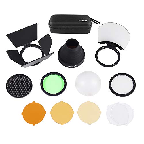 Godox AK-R1 Super Accessory Kit Honeycomb Snoot Diffuser and Filters Compatible AD200 H200R Camera Portable Flash