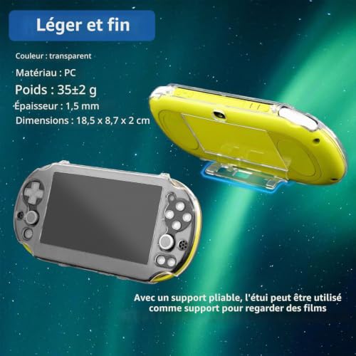 OSTENT Cas de Protection Dur Transparent en Cristal pour Sony PS Vita PSV PCH-2000 – vue 4