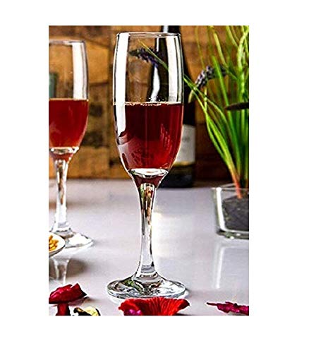 Cloudsell Non Lead Viola Champagne Flute, Clear Red Wine Glass Set of 6 (200 ml) 1