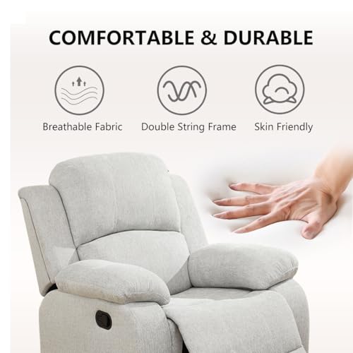 Sillón reclinable manual moderno gris miniatura 5