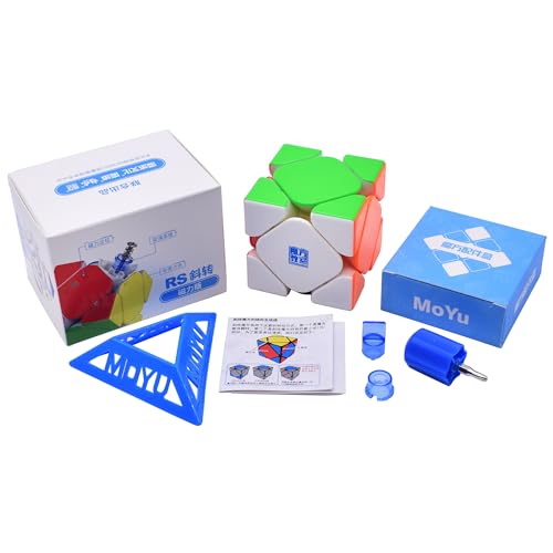 Image of HAWKISTER Kid Moyu Rs Magnetic Skewb 2022 Stickerless Magic Speed Cube Puzzle Toy (Magnetic Version)