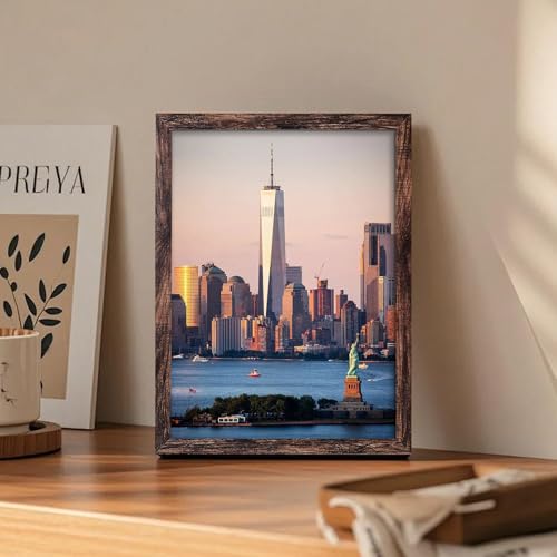 Image of BESCRCL 19.25x26.75 Picture Frame Brown, Poster Frames Wall Hanging, Display Pictures 19.25 x 26.75 without Mat, 1 Pack