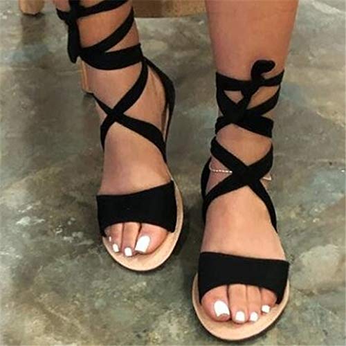 Womens Sandals, Women's Rhinestone Strappy Sandals Fashion Flat Sandals Summer Dressy Peep Toe Sandals Cute Comfortable Dress Sandals2