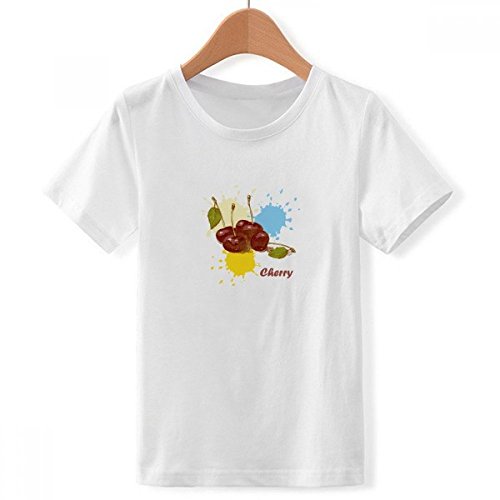 T-shirt cerise aquarelle blanc XXX-Grand : le confort des grands gabarits sans renoncer au style