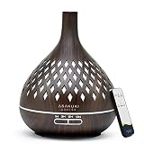 ASAKUKI 400ml Essential Oil Diffuser with Remote Control, Aromatherapy Oil Diffuser with Cool Mist,