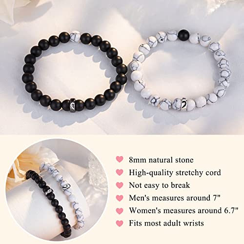 UNGENT THEM Couples Bracelets Matching Stuff Long Distance Relationship Promise His Hers Sweetest Valentines Christmas I Love You Gifts for Him Her Boyfriend Girlfriend Women Men BF