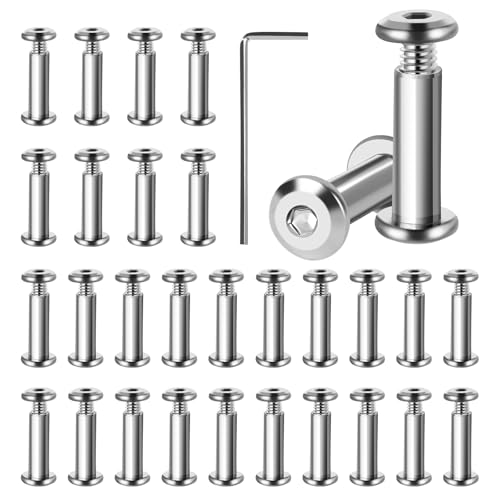 30 Pièces Vis de Connexion M4, Vis de Raccordement M4 X 16 mm avec Clé Hexagonale, Vis Assemblage...