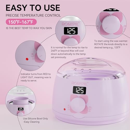 Image of Digital Wax Warmer - Beginner-Friendly Waxing Kit with Smart Temp Control, 6 Packs (3 Colors) Wax Beads for Targeted Hair Removal - Ideal for Body, Bikini, face, Home Salon Use