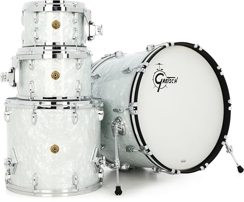 Gretsch Drums USA Custom GRKT-E6246 4-piece Shell Pack - 60s White Marine Pearl (Nitron)