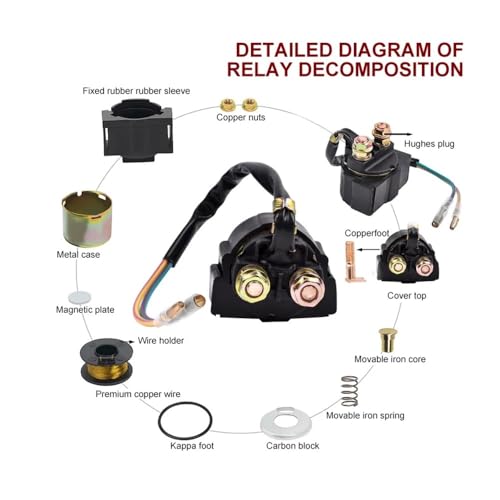 Relais solénoïde de démarreur électrique moto pour TRX350 et GL1000 - 4