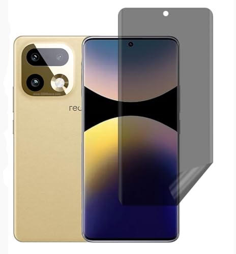 Image of ZARALA Privacy Hydrogel Screen Protector for Realme 16 Pro Plus Anti-Spy Flexible TPU Private Protective Film, Anti-Scratch Anti-Peeping Ultra-Thin Soft Hydrogel Protective Film