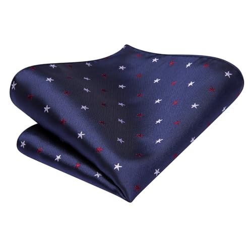 Image of Hi-Tie Men's Suspenders and Tie Set Silk Adjustable Elastic Y Braces with Strong 6 Clips Pocket Square Set