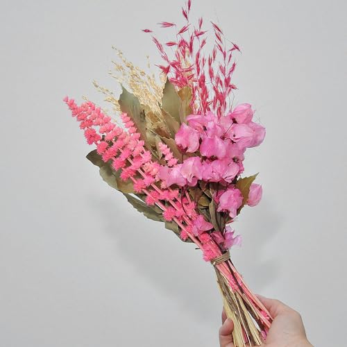 Kit com 3 Buquês de Flores Desidratadas para Evento e Casamento