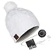 Produktbild HK Music Headset Beanie Bluetooth | Mütze Funkkopfhörer Stereo-Lautsprecher-Mikrofon Wireless Cap | kompatibel mit Smartphone,ivorywhite