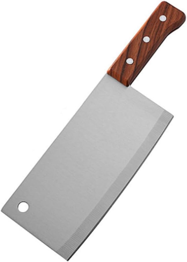 KICHOUSE 2pcs Stainless Steel Chopper Ergonomic Handle Meat Cleaver for Chopping Bone Cutting Kitchen Use Food Chopper for Home Restaurant Cooking