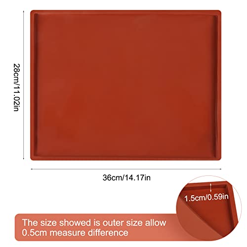 Resome Large Swiss Roll Cake Mat Flexible Silicone Baking Tray, 14.17X11 In Silicone Cookies Sheet Bakeware Nonstick Baking Tray Jelly Roll Pan, Silicone Baking Mats,Brown #TOP2
