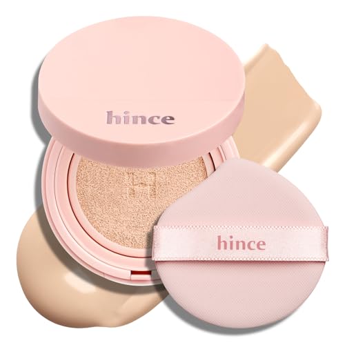 HINCE Cover Master Pink Cushion - Lightweight, High Coverage, 72H Long Lasting Cushion Foundation, Glow&Matte Hybrid, 0.38 fl.oz. (LIGHT, 17)