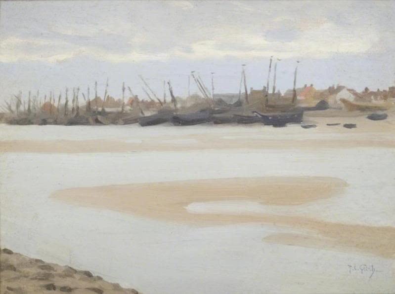 Cuadro sobre lienzo el estuario de Etaples por Gotch con acabado artístico 60x90
