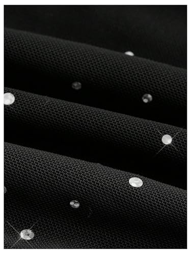 Floerns Women's Rhinestone Sleeveless Bandeau Party Corset Strapless Tube Top3