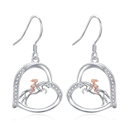 Boucles d'oreilles cheval en argent 925 DAYLINLOVE pour femme
