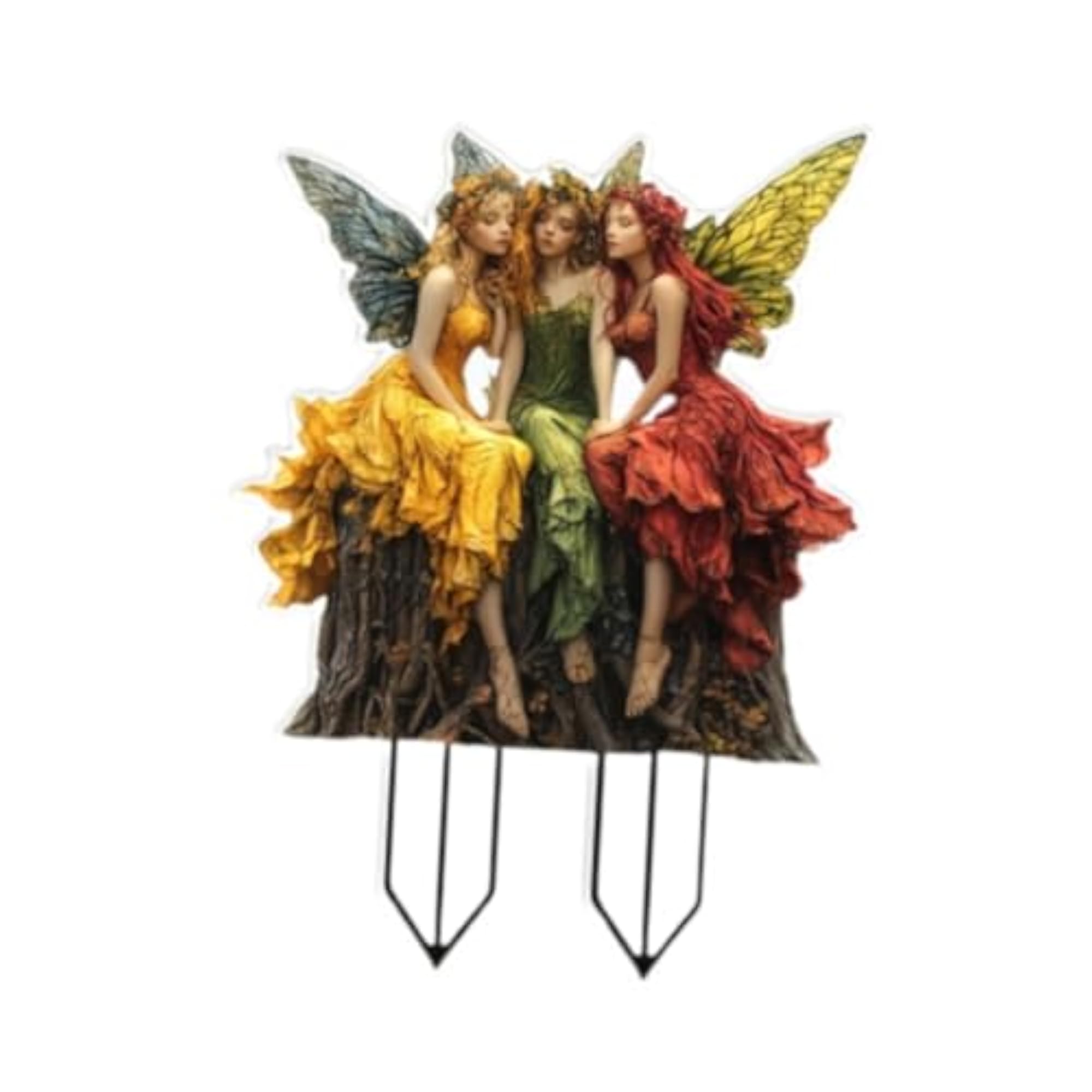 2D Flat Easter Scene Garden Stake Acrylic Decoration