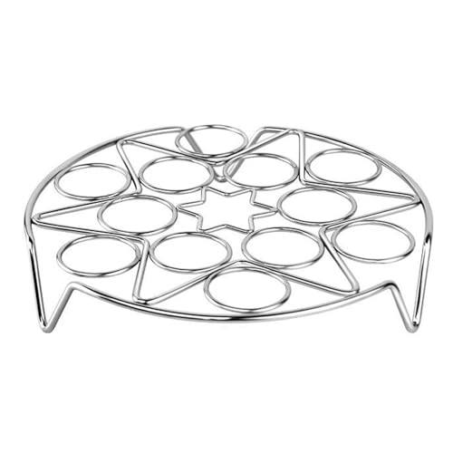Sunicon Egg Steamer Rack, 304 Stainless Steel Round Portable Egg Steamer Rack Trivet Stackable Steamer Rack Egg Cooking Rack Compatible with Instant Pot Accessoires for Kitchen