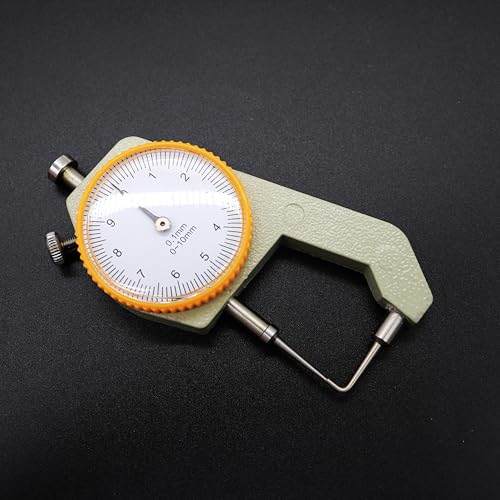 Medidor de grosor calibre para medición 0-10mm para cuero y láminas planas, herramienta manual de alta precisión 0.1mm miniatura 3