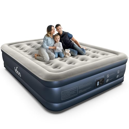 iDOO Queen Air Mattress with Built in Pump, 18 Raised...
