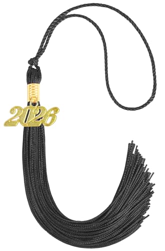 GRADFTY 2026 Tassel Graduation Black Tassel 2026 for Grad Cap and Graduation Ceremony Accessory Decoration