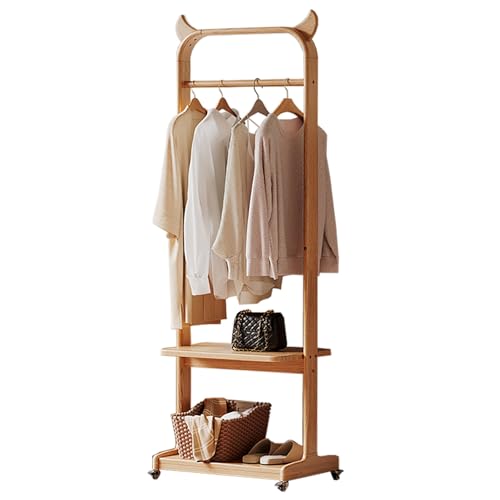 Portant à vêtements en bois pour résoudre le manque de place dans la chambre