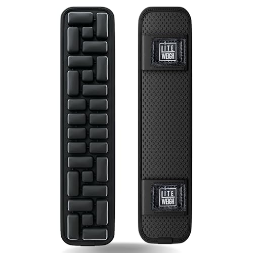 Image of LITEWEIGH AIRBAG Shoulder Strap Pad | Ergonomic, Air Suspension Technology | Reduce Shoulder Strain by 30% | Adjustable Anti-Skid Design | Perfect for Backpacks, Cameras & More |34cm| Pack Of 1(Black)