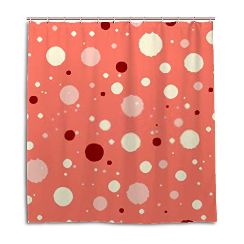 Rideau de douche en polyester 168x183 cm imperméable avec crochets en C