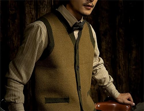 Men’S Sweater Vest, Solid Knitted Lightweight Thermal Cardigan, Casual Knit Vest for Cold Weather4